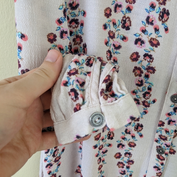 Free People Floral Button Up Dress XS - Picture 6 of 7
